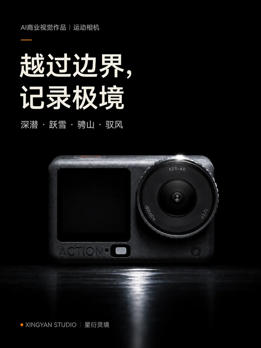 越过边界运动相机广告封面