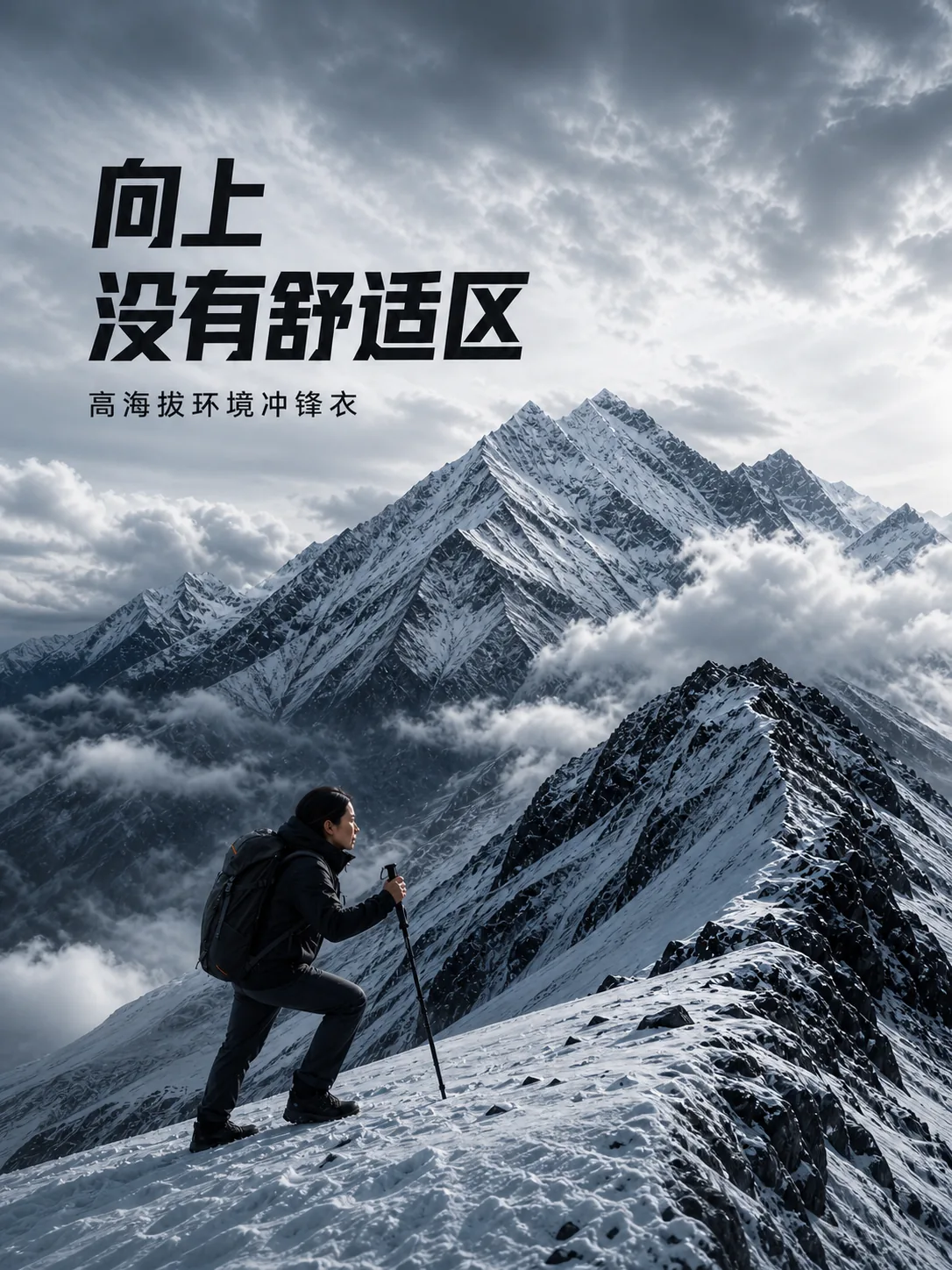 高海拔冲锋衣户外产品广告